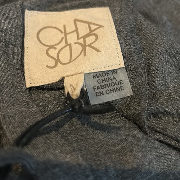 NWT, CHASER, Women’s Dark Gray Jersey Knit Cross Back Mini Dress - Picture 4 of 6